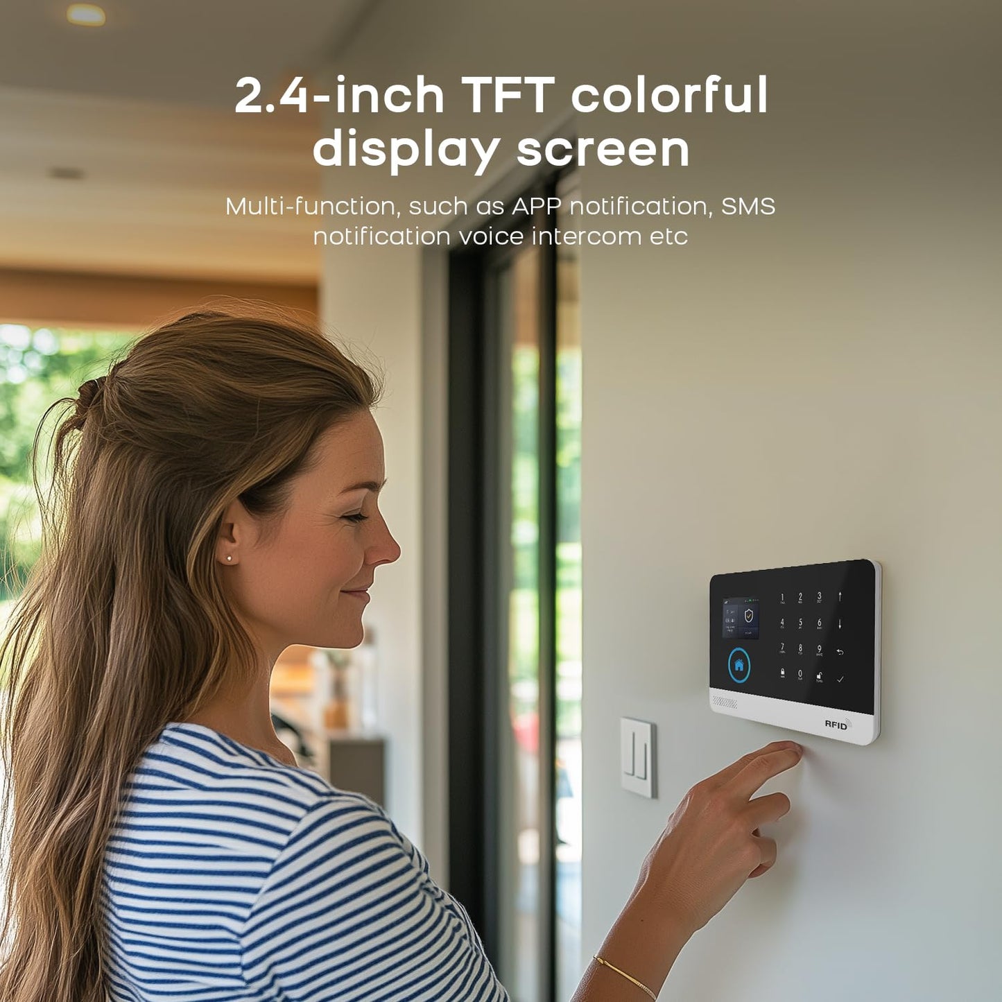PGST Home Security Systems with HD Camera and 32GB Memory Card,Wireless 4G GSM Home Alarm System,120dB Siren,Motion Sensors,Tuya App Remote Control