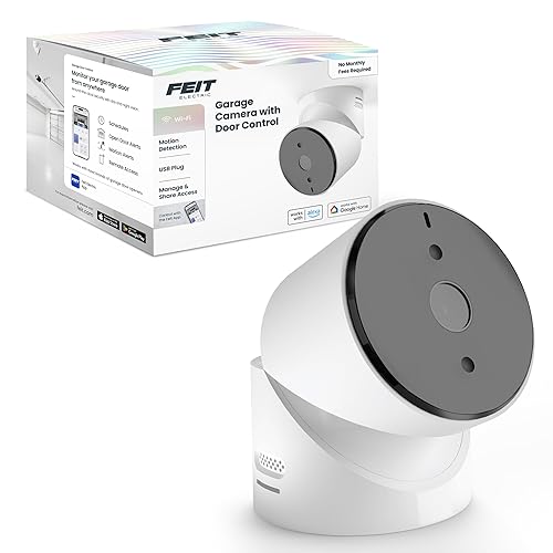 Feit Electric Smart Garage Door Camera, 2-Way Audio, Live Streaming, Human Motion Detection, 24/7 Recording, Infrared Night Vision, Remote Closure