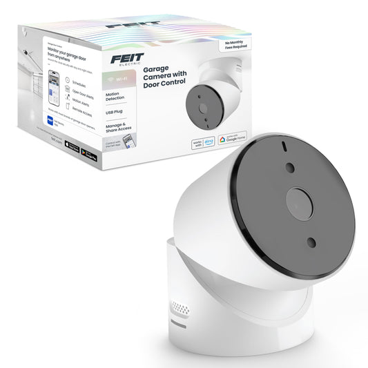 Feit Electric Smart Garage Door Camera, 2-Way Audio, Live Streaming, Human Motion Detection, 24/7 Recording, Infrared Night Vision, Remote Closure