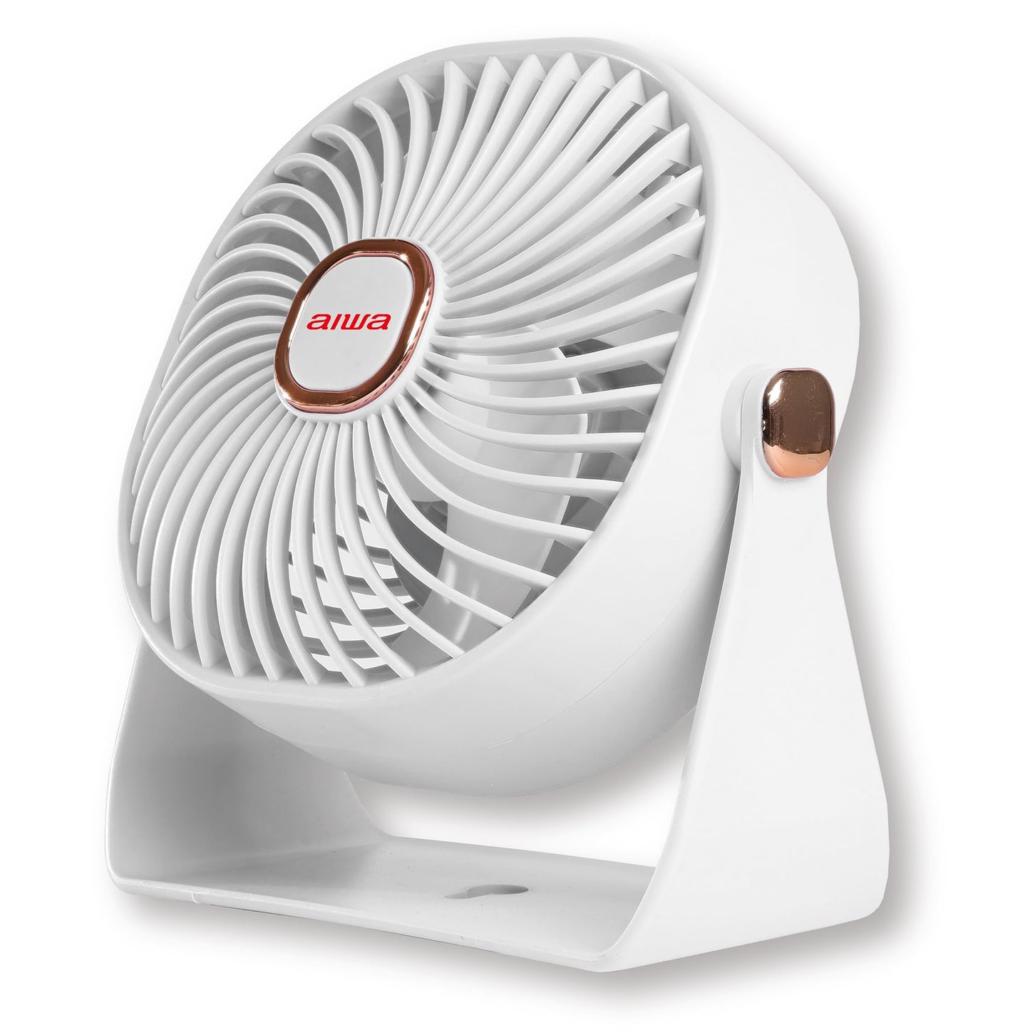 Aiwa Desk Fan, USB-C Rechargeable Mini 4” Desk Fan, Ultra-Powerful, 3 Speed, 270° Head Rotation, Personal Desktop Fan of Office Home & Car, 80 Minutes