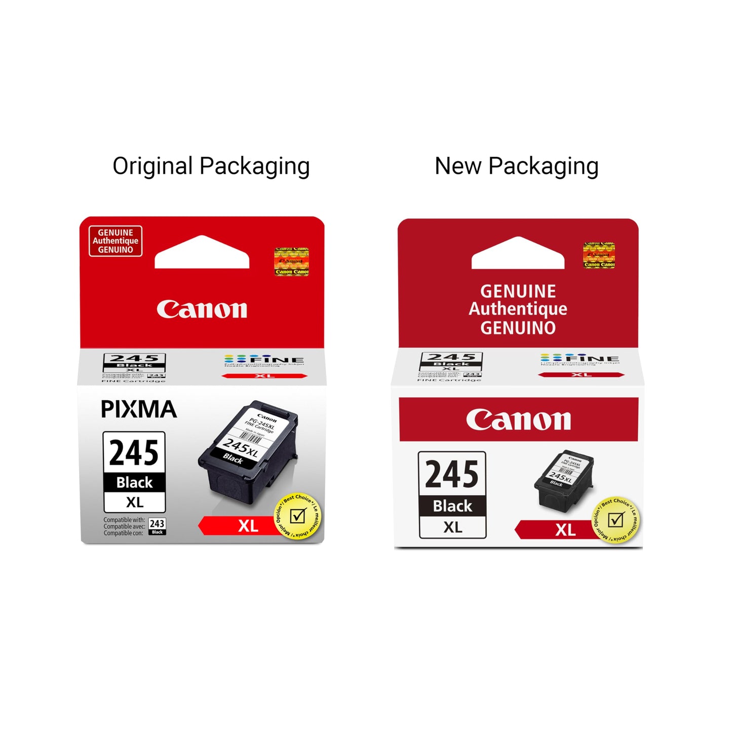 Canon PG-245 XL Genuine Black Ink Cartridge, Compatible with iP2820, MG2420/2924/2920/3020/2522/2525, MX492, TS3120/302/302a/202/202a/4520/3320