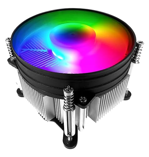TRONWIRE TW-8 95W RGB LED CPU Cooler Aluminum Heatsink Copper Core Base 4-Pin PWM 92mm Fan Pre-Applied Thermal Paste for Intel Core i3 i5 i7 i9 Socket