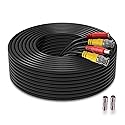 WILDHD 200ft Bnc Cable All-in-One Siamese Video and Power Security Camera Cable, Extension Wire Cord with 2 Female Connectors for All Max 5MP HD CCTV