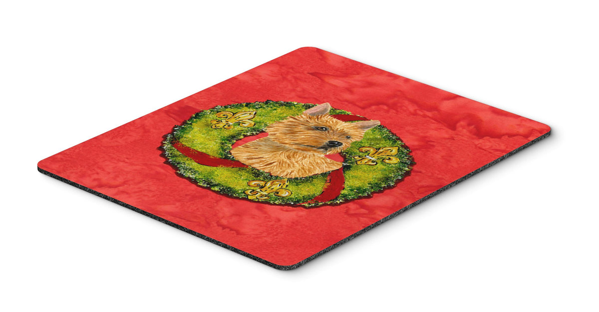 Caroline's Treasures SS4188MP "Norwich Terrier Cristmas Wreath Mouse Pad, Hot Pad or Trivet" for Home Office Gaming Working Computers Laptop Mouse
