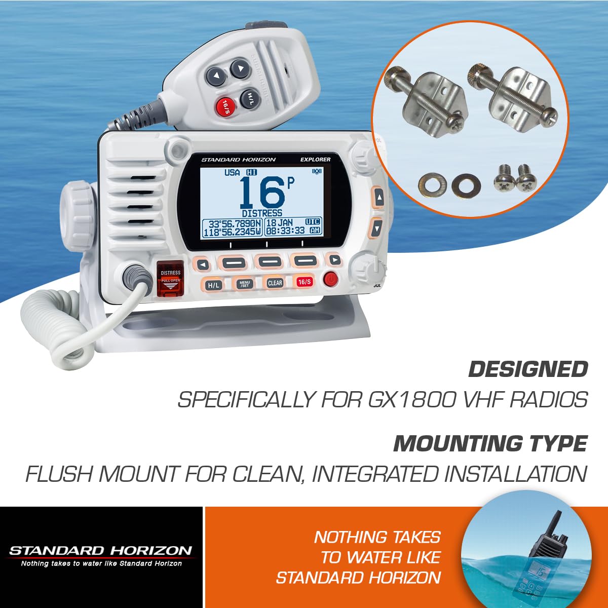 Standard Horizon MMB-97 Flush Mount Kit for Explorer GX1600/GX1700
