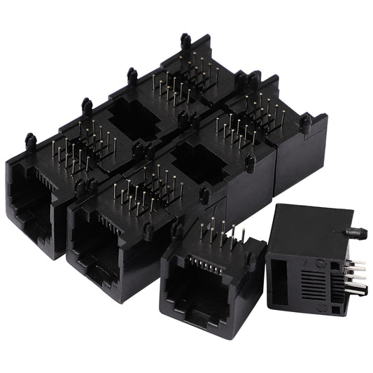 uxcell 10Pcs RJ45 8P8C PCB Jack Modular Mount Network Ethernet Connectors