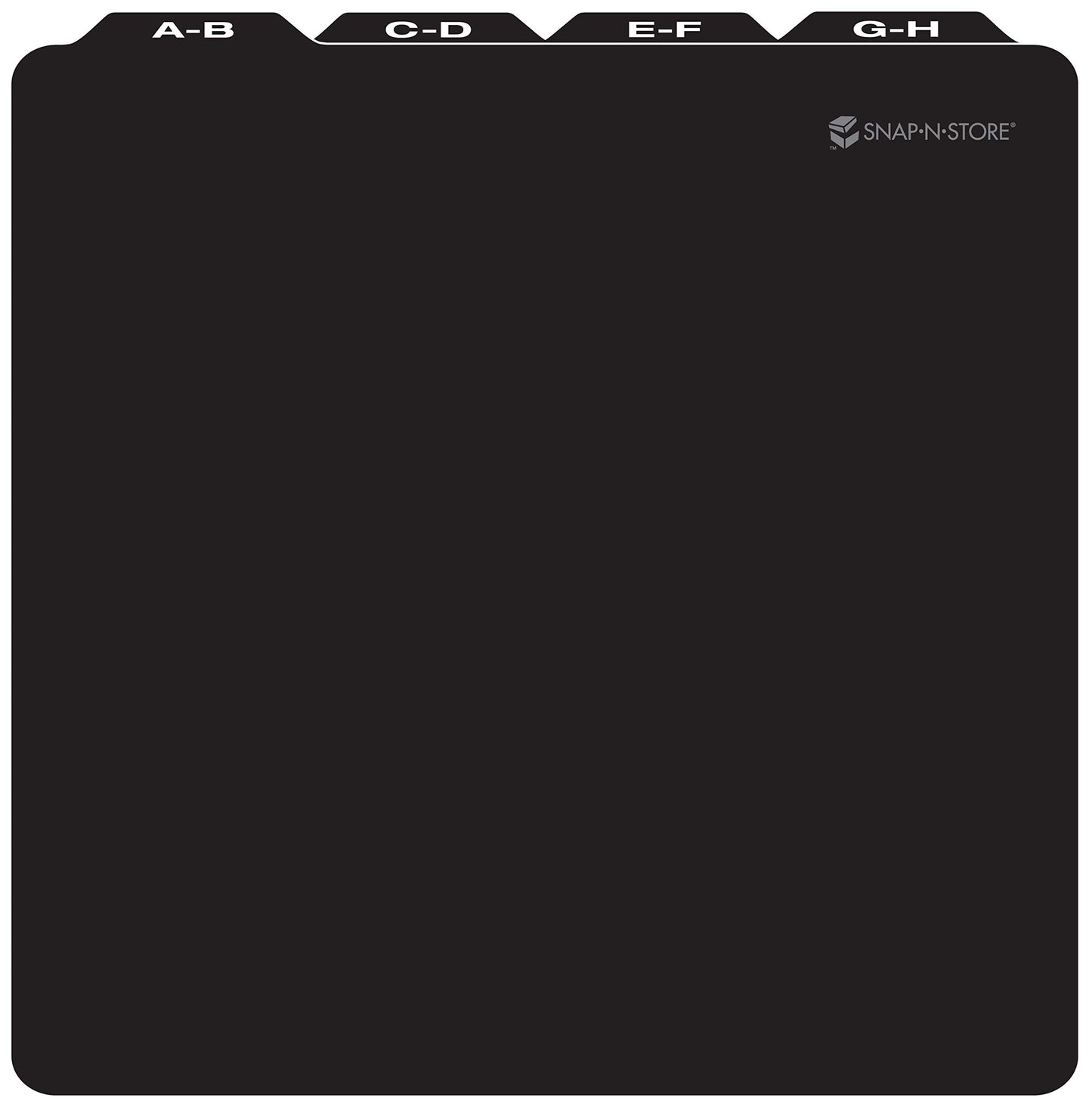Snap-N-Store Vinyl Record Storage Box - Pack of 1-13.2 x 12.625 x 12.5 Inch LP Holder with Lid & Guides for 12-inch Records - Crate Holds up to 75