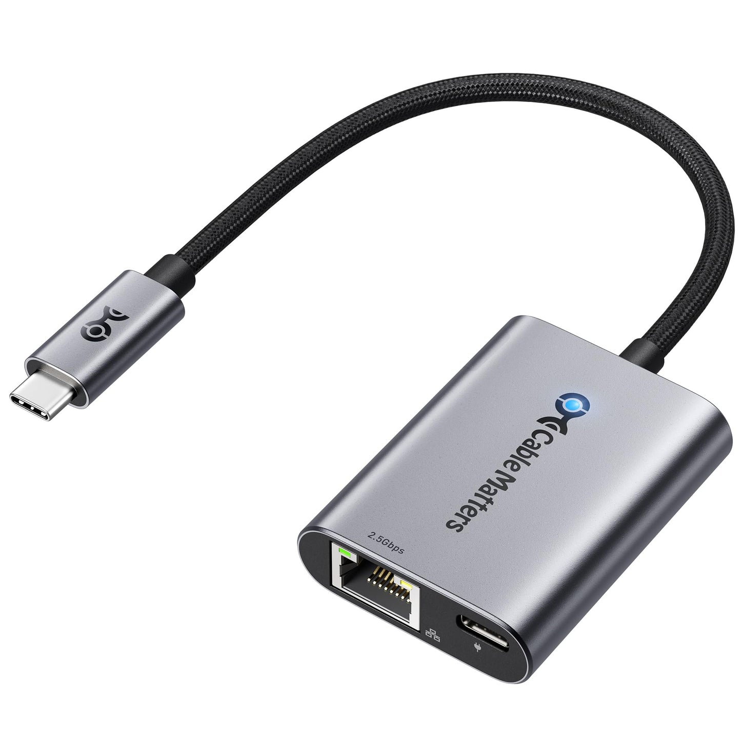 Cable Matters USB C to 2.5Gb Ethernet Adapter with 140W Charging