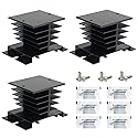 CGELE 3PCS Aluminum Heat Sink SSR Dissipation for Single Phase Solid State Relay 10A,25A,40A Black Radiator…