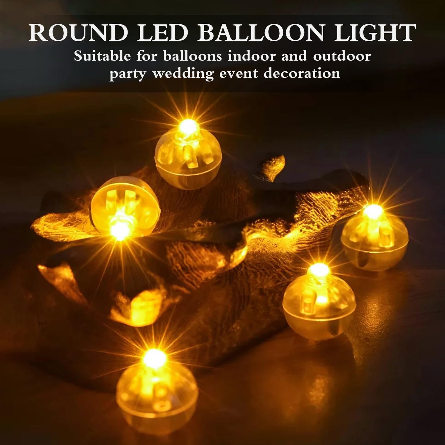 FWYWNL 50pcs Balloon Lights,Round LED Ball Lamp for Latex Balloon Paper Lantern Party Wedding Christmas Halloween Decorative?Long Standby Time
