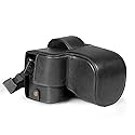 MegaGear Genuine Leather Camera Case for Fujifilm X-S20 (18-55mm) - Stylish and Protective Digital Photography Bag - Black