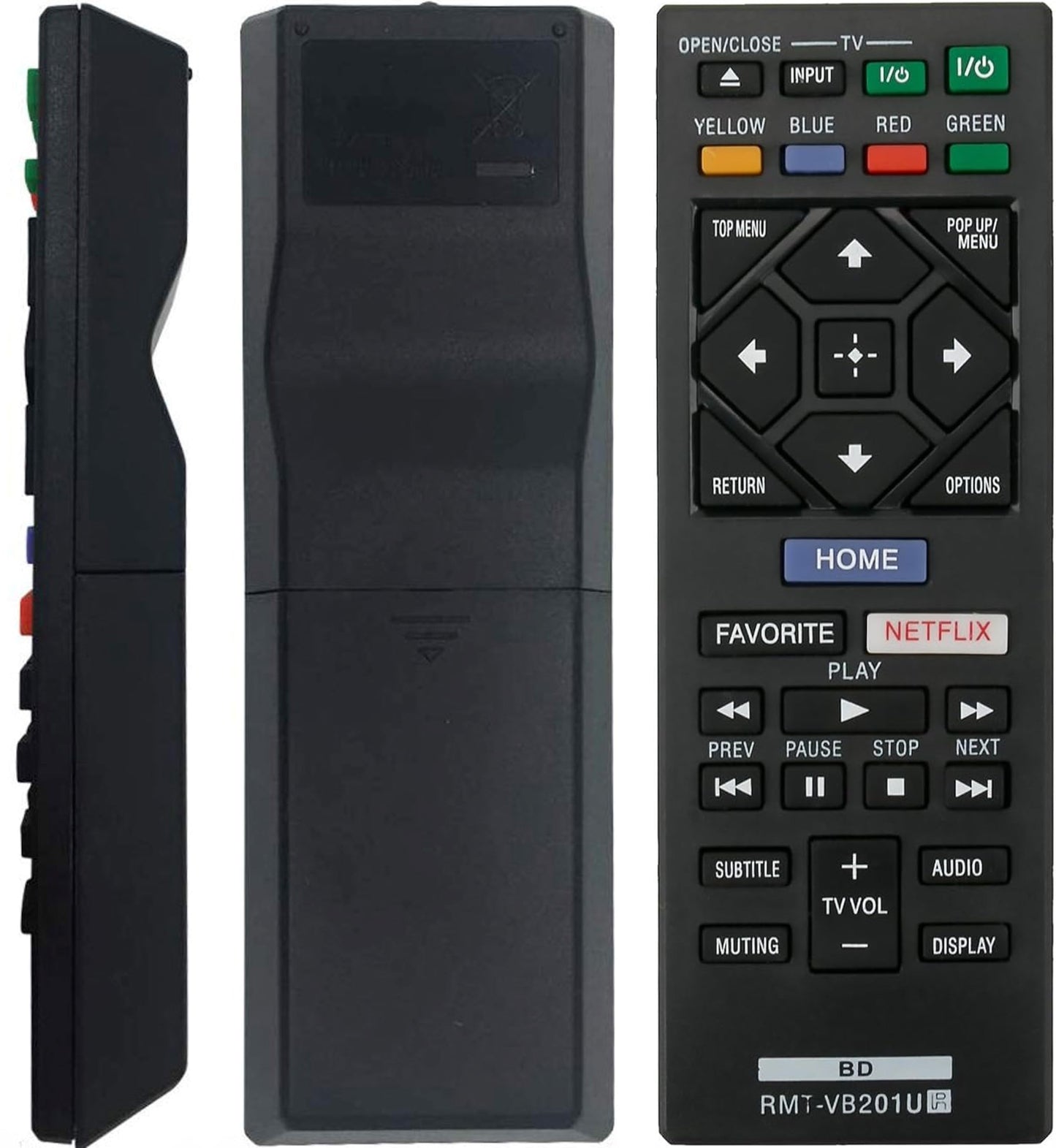 Remote Control Sony RMT-VB201U Remote fit for Sony Blu-ray DVD Player BDP-S3700 BDP-BX370 BDP-S1700 UBP-X700 BDPS3700 BDPBX370 BDPS1700 UBPX700