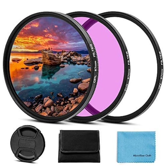 40.5mm Filter Kit Universal UV CPL FLD Filter Set Protection Filter Circular Polarizing Fluorescent with Lens Cap Replacement for Nikon Sony Pentax