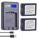 PowerTrust 2 Pack CGA-S006 CGR S006 S006E S006A S006 DMW-BMA7 DMW BMA7 Battery + LCD USB Charger for Panasonic DMC FZ7 FZ8 FZ18 FZ28 FZ30 FZ35