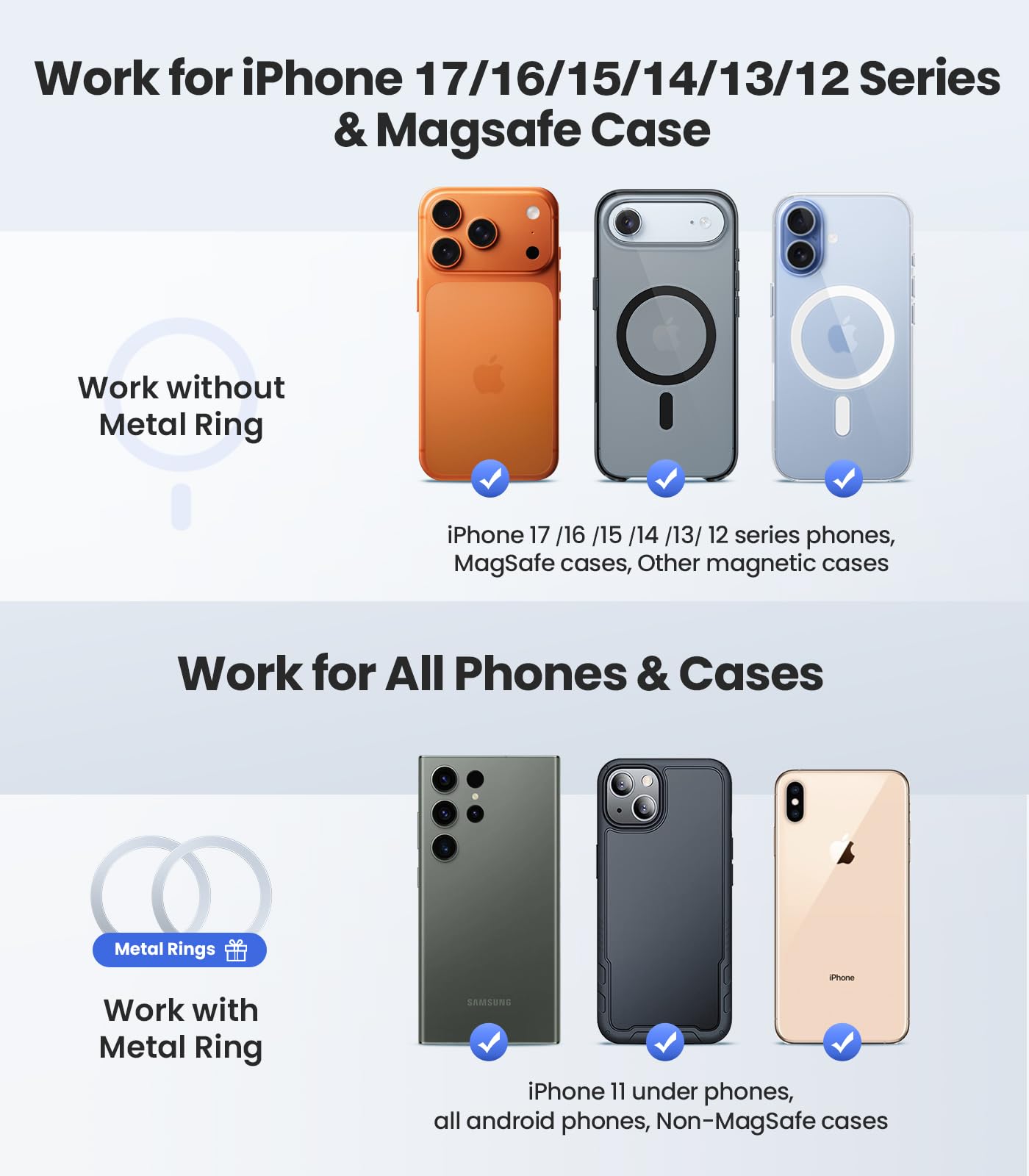 VICSEED Tesla Phone Mount?Strongest Magnet Power?Foldable Hidden Tesla Phone Holder Fit for All Phone, Tesla Model 3 Model Y for MagSafe Car Mount
