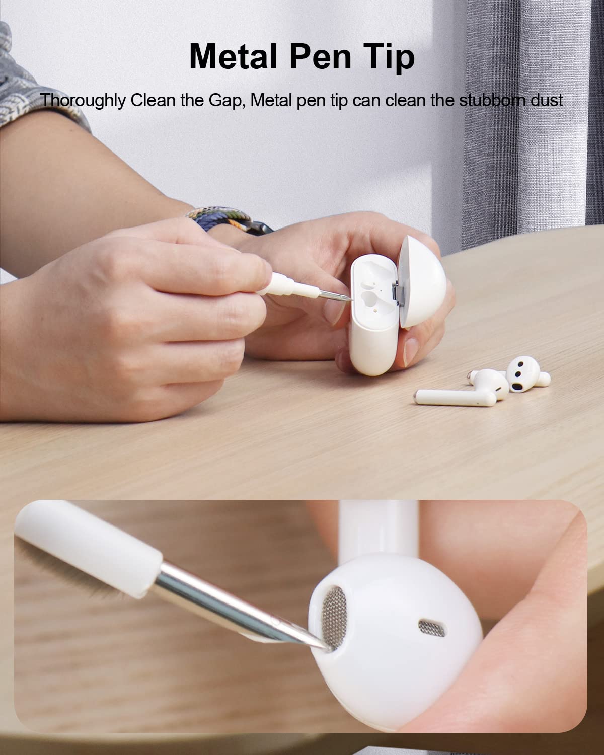 Hagibis Cleaning Pen for Airpods Pro 1 2 3 Multi-Function Cleaner Kits Soft Brush for Bluetooth Earphones Case Cleaning Tools for iPhone 16 15 Pro Max