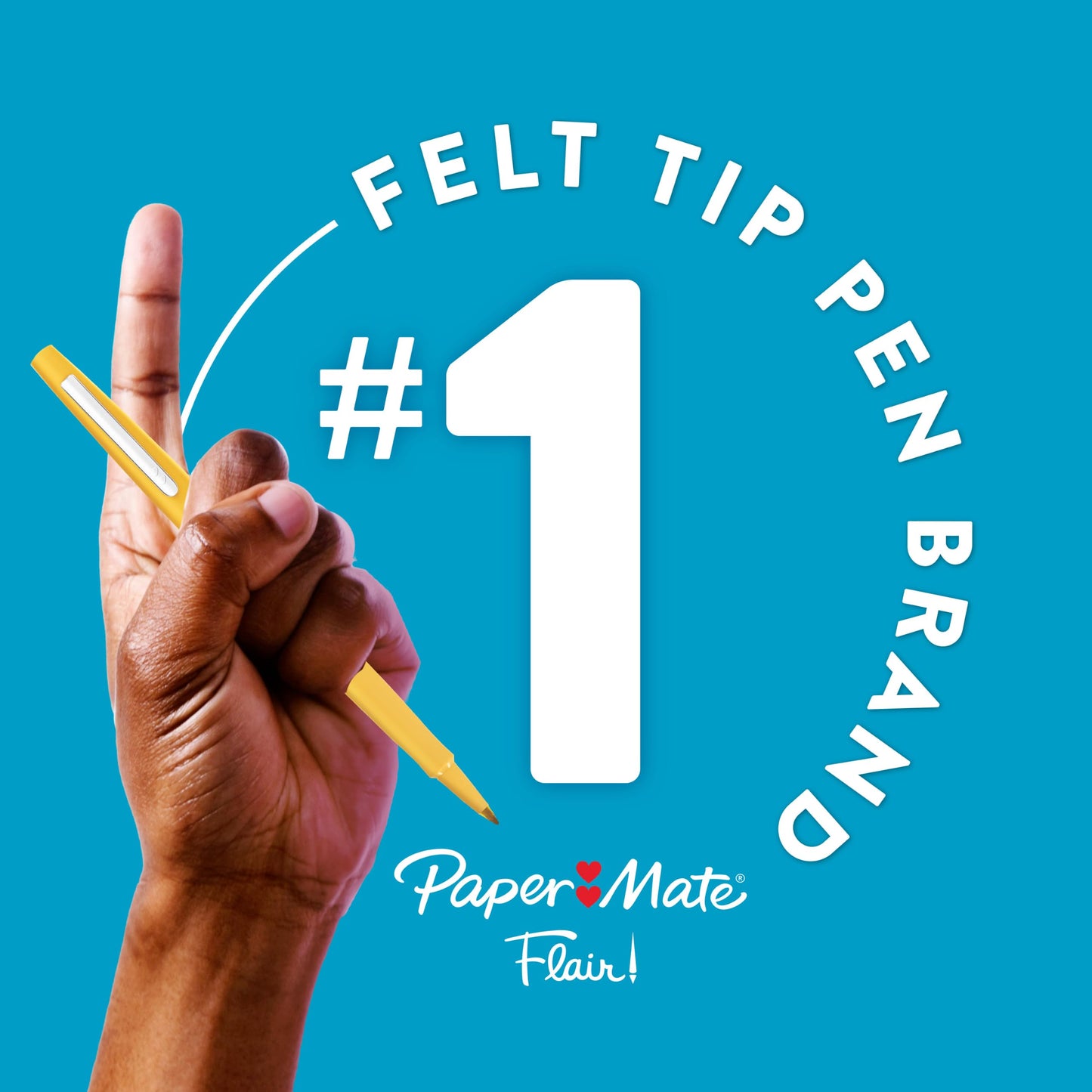Paper Mate Flair Felt Tip Pens, Medium Point (0.7mm), Black, 12 Count - Teacher Supplies, Journaling, Note-Taking, Writing