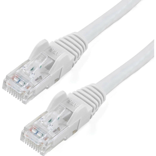 StarTech 125ft CAT6 Ethernet Cable - White CAT 6 Gigabit Ethernet Wire -250Mhz 100W PoE RJ45 UTP Network Patch Cord Snagless with Strain Relief