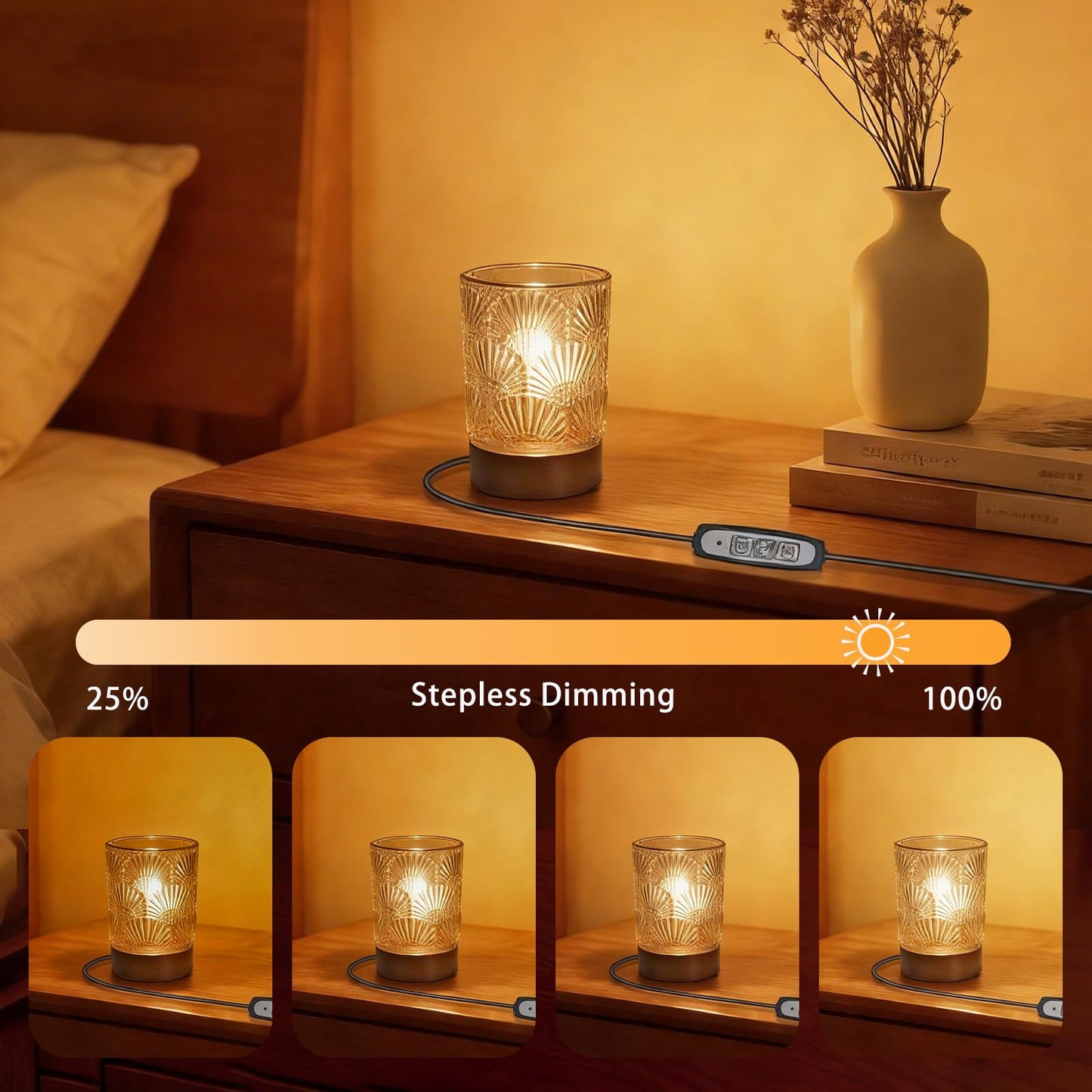 PWTZMYXGS Night Light Bedside Lamp Touch and Dimmable Tabletop Brightness Adjustable for Adults, in Bed at Night Put on Table, Headboard, Dorm,Bedroom