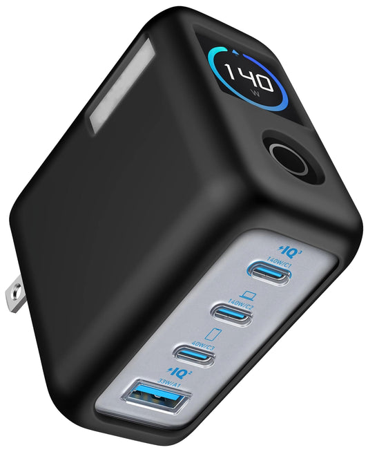Geiomoo Soft Silicone Case for Anker Zolo 140W, Flexible Scratch Resistant Cover (Black)