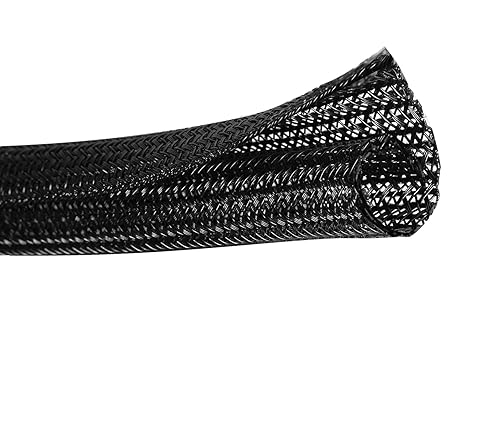 10ft - 1/2 inch Cord Protector Wire Loom Tubing Cable Sleeve Split Sleeve for USB Cable Power Cord Audio Video Cable - Management for TV Computer