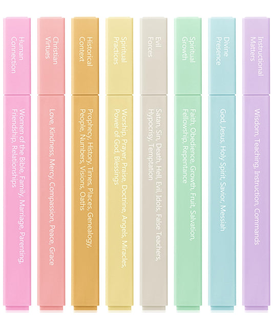 Mr. Pen- Bible Highlighters with Color-Coding System, 8 Pack