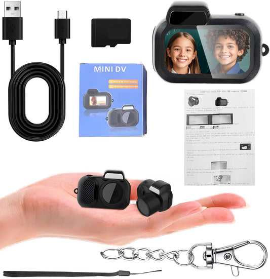 Lmuwecno Mini Camera Keychain, 1080p HD, DV Video, for Students & Kids (128G)