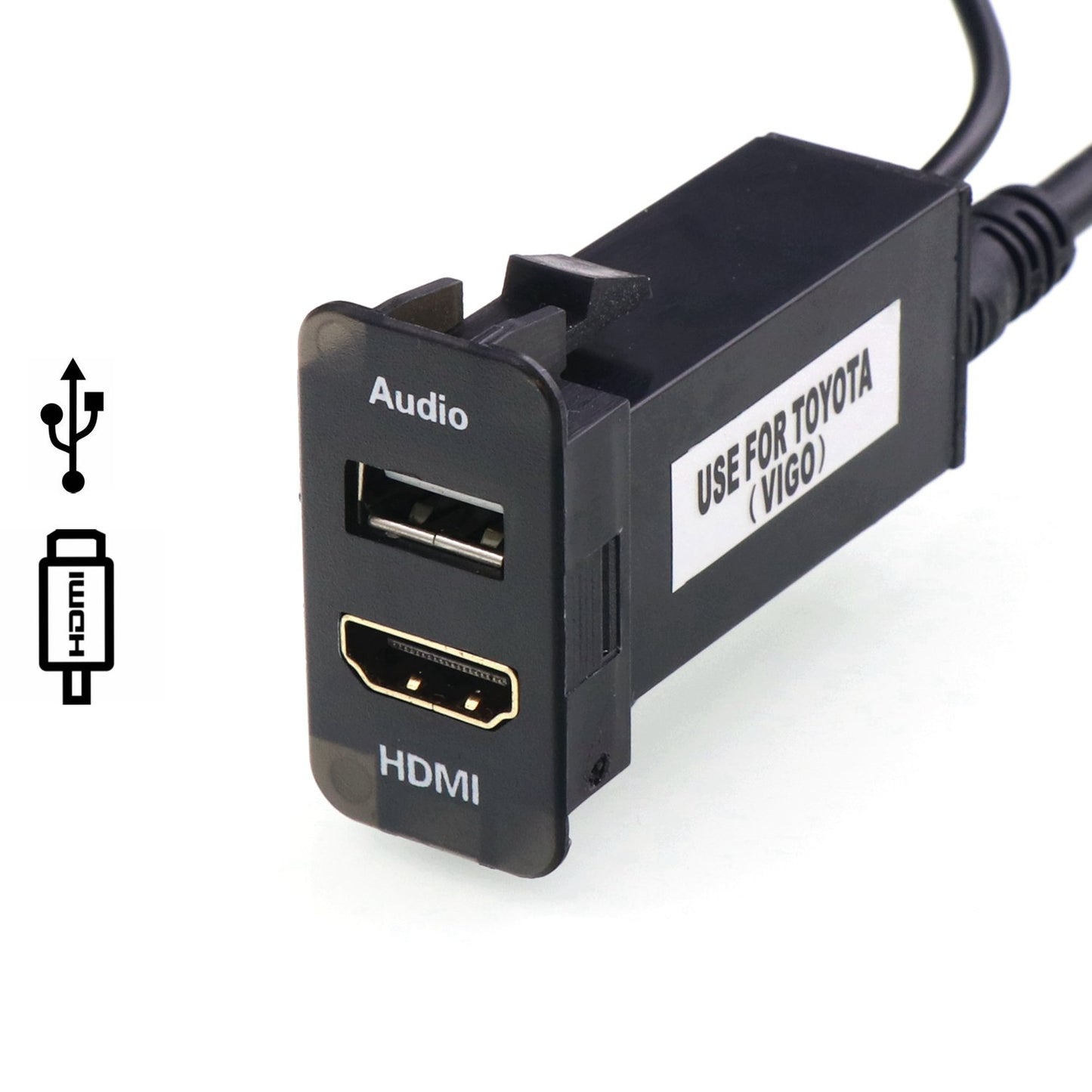 Timloon HDMI Socket Mount Cable +USB Audio Input Use for Toyota?Type B?
