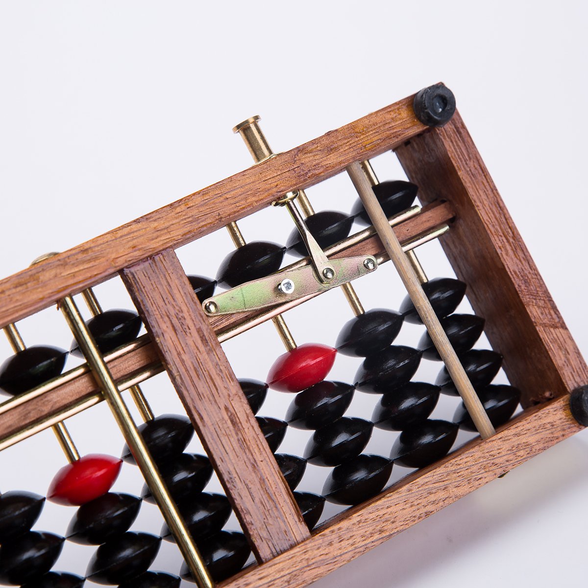 Vintage-Style 17 Digit Rods Wooden Abacus Soroban Chinese Japanese Calculator Counting Tool w/Reset Button 14"