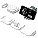 3 in 1 Charging Station for Apple Multiple Devices, Foldable Magnetic Fast Wireless Charger Dock, Travel Charging Pad for iPhone 17 16 15 14 13 12 Pro