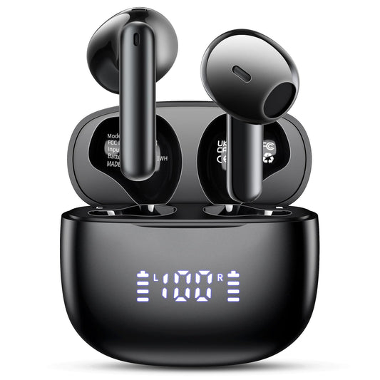 Aiearbu Wireless Earbuds, Bluetooth 5.3 Headphones, 48H LED Display Ear Buds, Bluetooth Earbuds with Noise Cancelling Mic, Hi-Fi Stereo, IP7