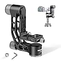 NEEWER GM102 Gimbal Head for Tripod Monopod Telephoto Lenses, 360° Panoramic Camera Tripod Head, 3 Axis Adjustment, Heavy Duty CNC Aluminum Alloy