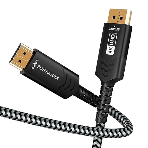 BlueRigger HDMI to DisplayPort Cable - (6FT, HDMI Source to DP Display Cord, 4K 30Hz, HDR, HDCP 2.2, Uni-Directional Video Cable) - Compatible