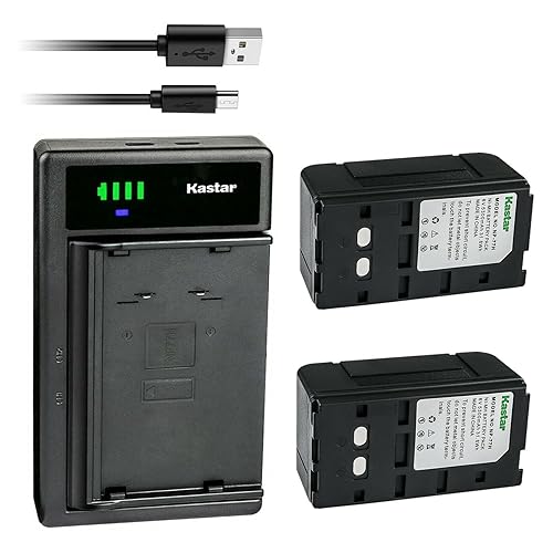 Kastar 2-Pack NP-77H Battery and LTD2 USB Charger Compatible with Sony CCD-FX630 CCD-FX640 CCD-FX700 CCD-FX700E CCD-FX710 CCD-FX720 CCD-FX730