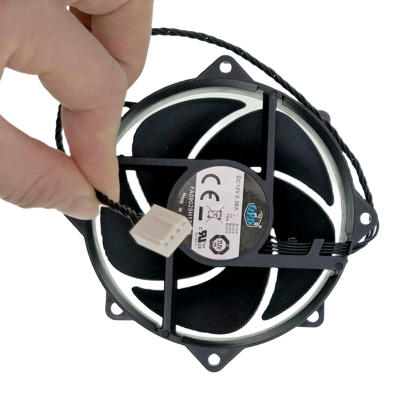 Replacement CPU Cooling Fan FA09025H12LPB Compatible with I3 I5 I7 775 DC 12V 0.36A 9CM 4-pin 4-Wire Size: 90 * 90 * 25MM
