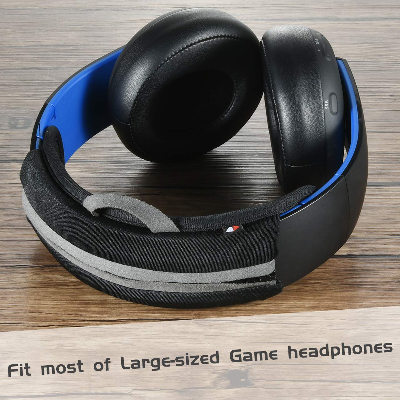 Large Sized Replacement Headband Cushion Pad Cover Head Band Protector with Zipper, Headband Cover Cushion Protector Pad for Headphones (Max