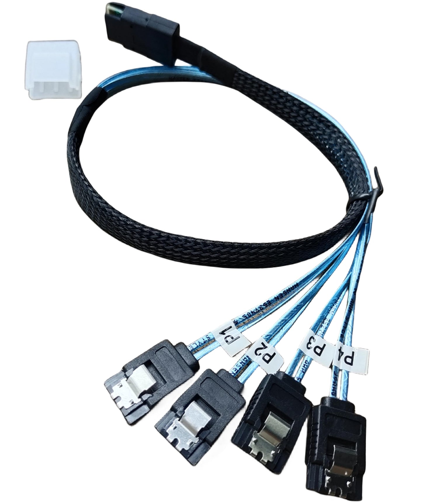 SVNXINGTII 2-Pack 1M SFF-8087 to 4x SATA Cable, 24Gbps, Internal Mini SAS to SATA Data Transfer