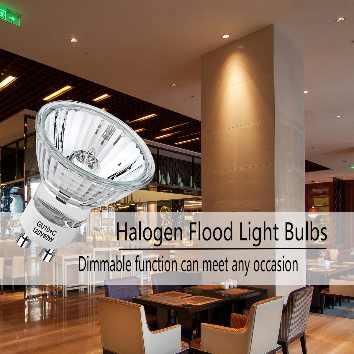GU10 Halogen Light Bulbs,50W 110-130V Candle Warmer Lamp Bulb ,6 Pack