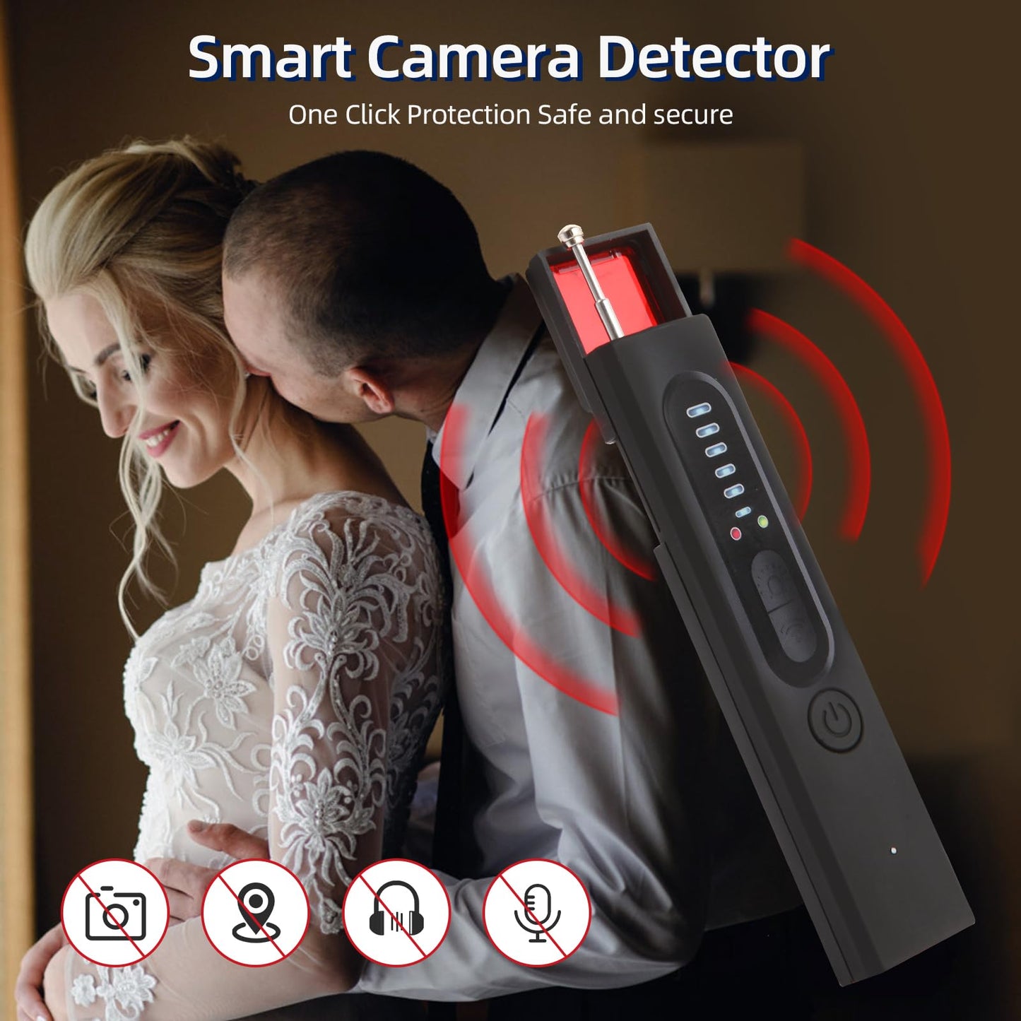 Hidden Camera Detector, Anti-Spy Camera Detector-Hidden Device GPS Detector,Rf Wireless Signal Scanner,Bug Detector,Camera Detector for Hotels, Home