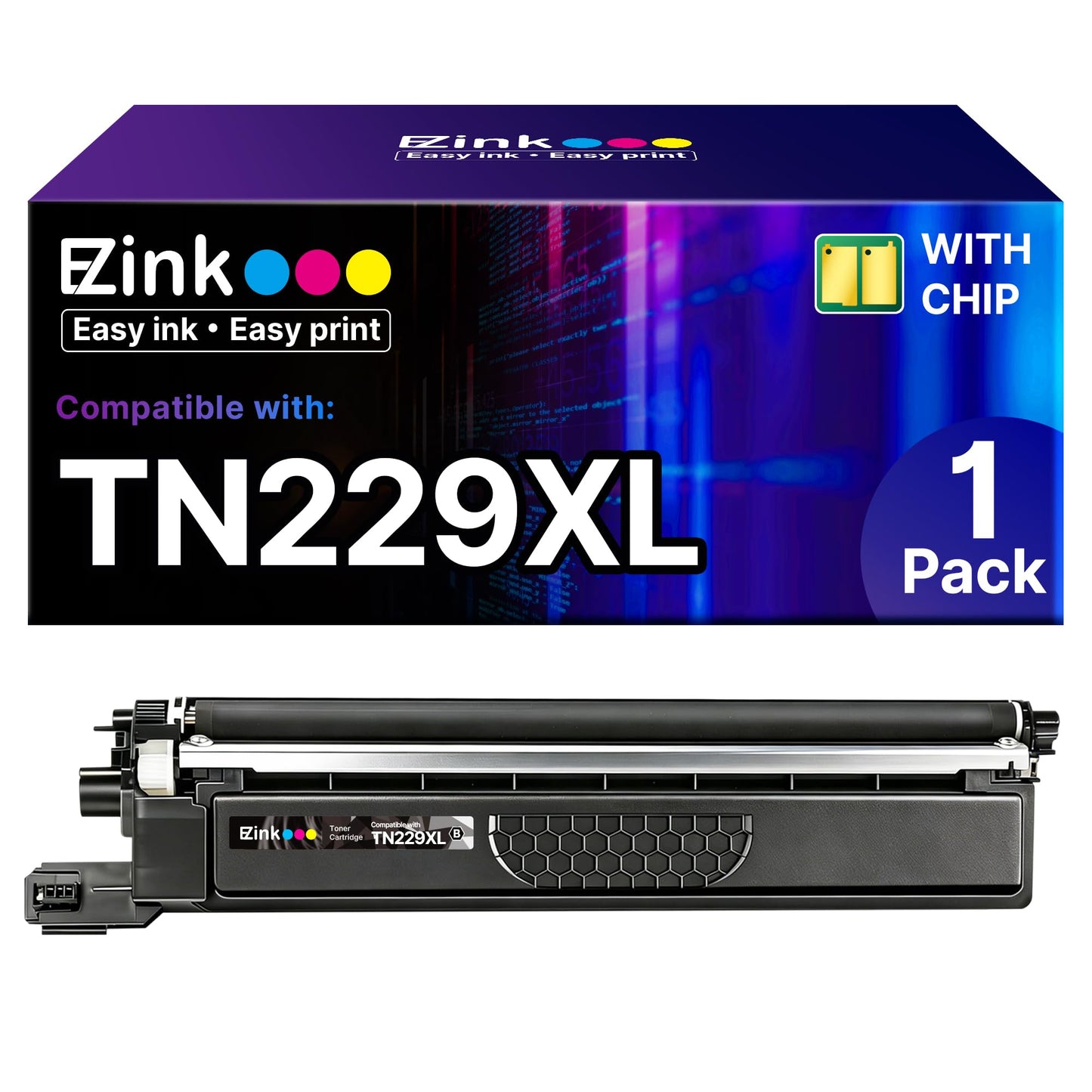 E-Z Ink Compatible Replacement for Brother TN229XL Toner Cartridges 1 Black