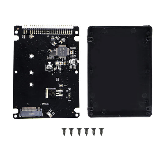 GINTOOYUN M.2 NGFF SATA SSD to 2.5" IDE 44pin Enclosure Adapter, Black for Notebook Laptop?Desktop Computer and More