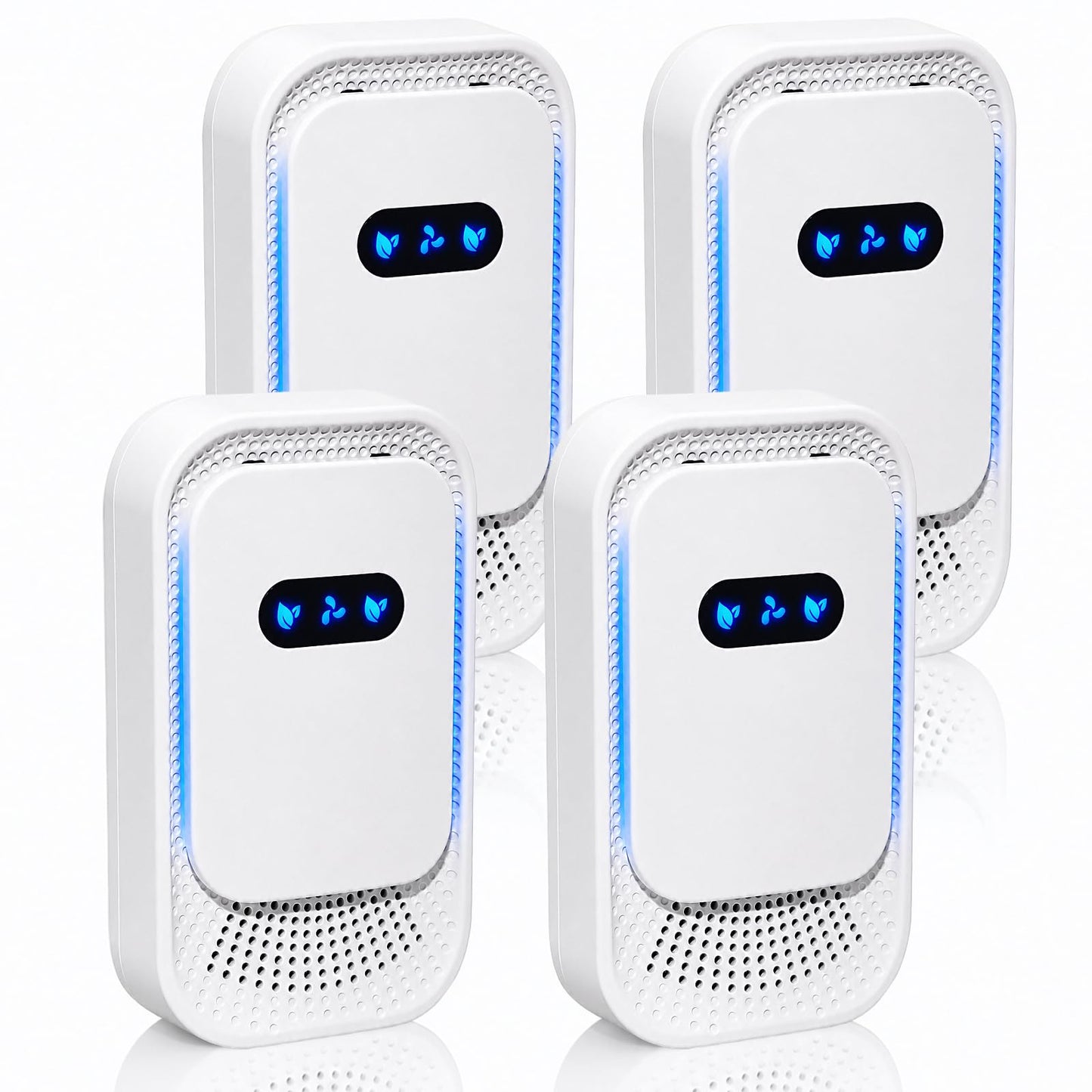 Air Ionizers 4 Pack, Small Negative Ion Air Purifiers, Low Noise Portable Air Freshener for Odor, Smoke, Dust, Pets, Fresh Odor Eliminator Kit