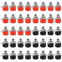 40PCS 4mm Banana Plug Socket Banana Female Socket Connectors for Banana Plug Amplifier(20 Red+20 Black)