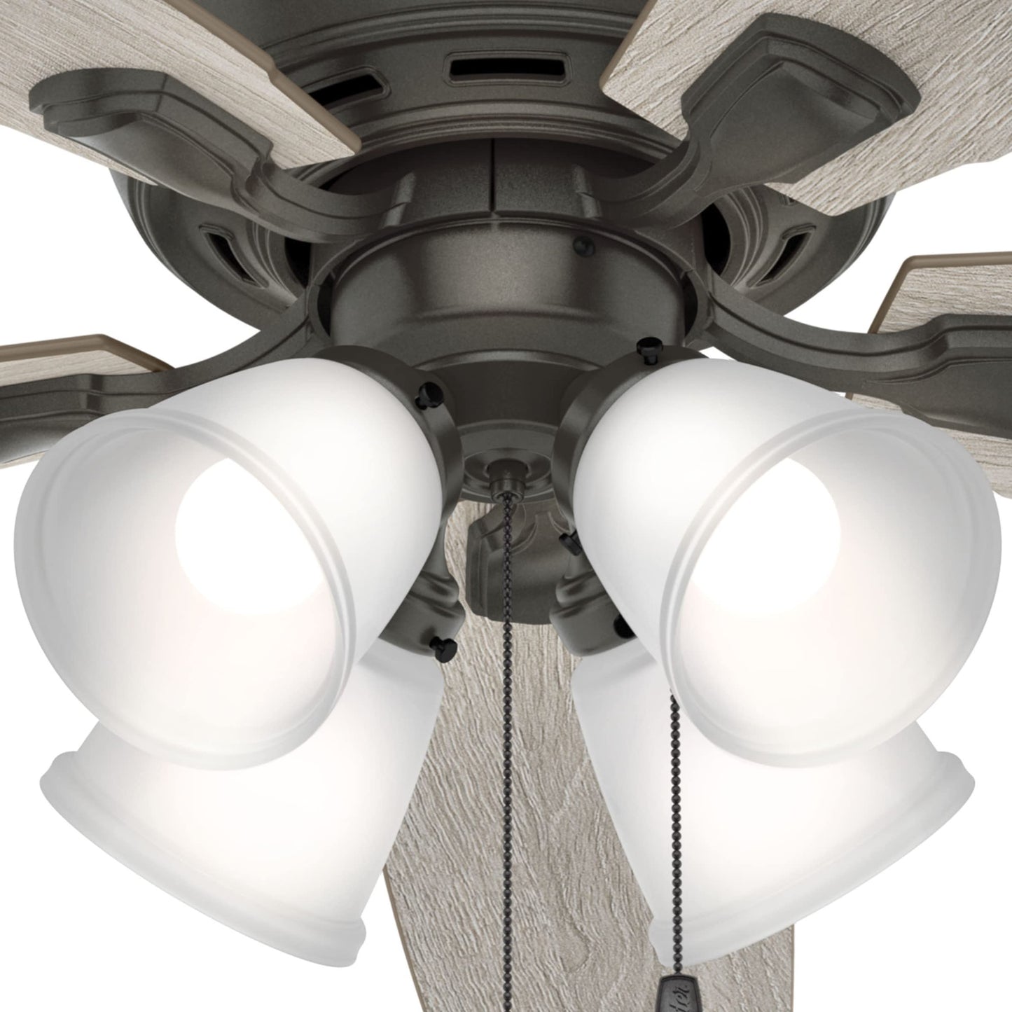 Amberlin Indoor Ceiling Fan with LED Light and Pull Chain Control