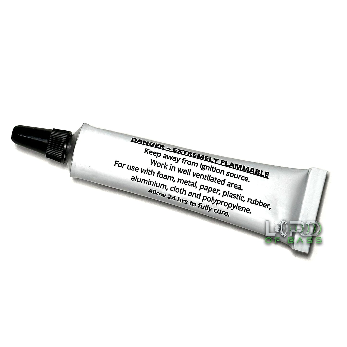 1oz Pro-Grade Clear Rubberized Speaker Repair Adhesive Glue Aluminum Tube