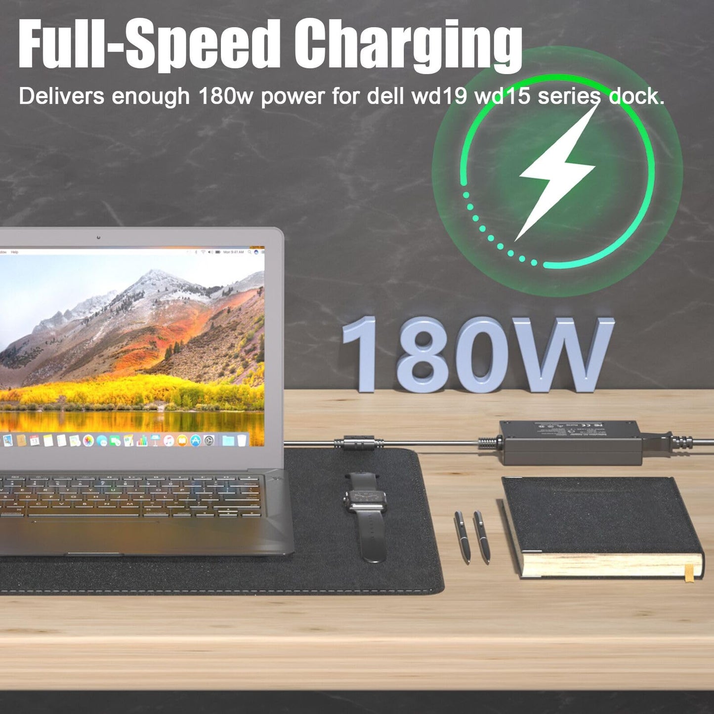 180W Charger Compatible with Dell WD22TB4 WD19 WD19S WD19TB WD19TBS K20A001 D6000 D6000S Thunderbolt Dock, WD15 TB15 TB16 TB18DC K16A K17A Monitor…