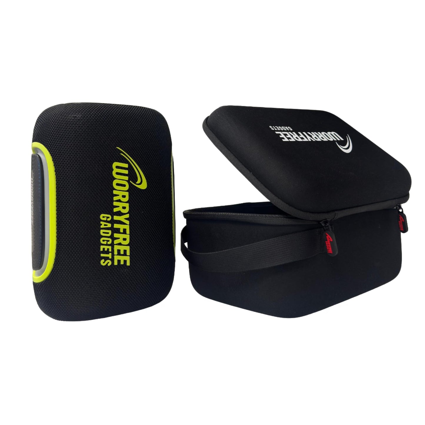 Portable Bluetooth Speaker 65W, IPX6 Waterproof, LED Lights, Bass Sound with Carrying Case, Black