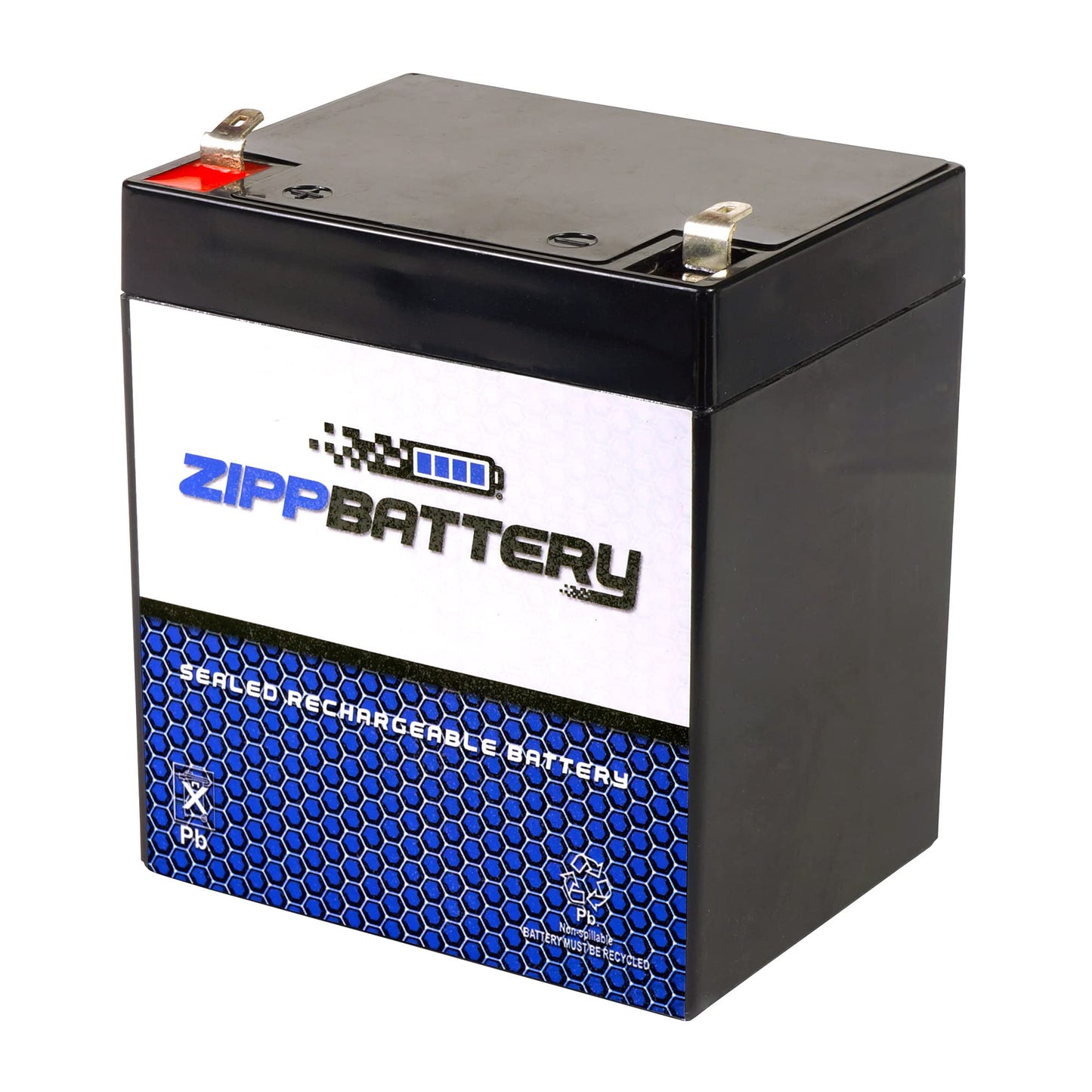 ZIPPBATTERY 12V 4.5AH Maintenance-Free Battery for Alarm Systems, Scooters, Toys, Emergency Lights, and More - Spade (F1) Terminal