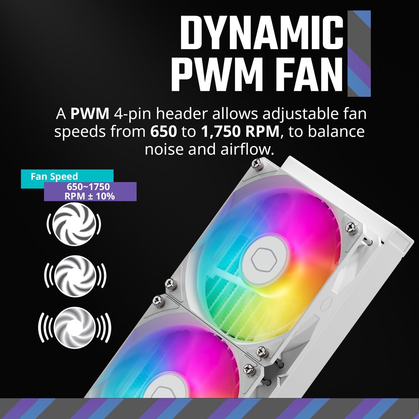 Cooler Master 240L Core AIO CPU Liquid Cooler - 240mm Radiator, 2x ARGB PWM Fans, Patented Gen S Dual-Chamber Pump, Quiet Cooling & Easy Installation