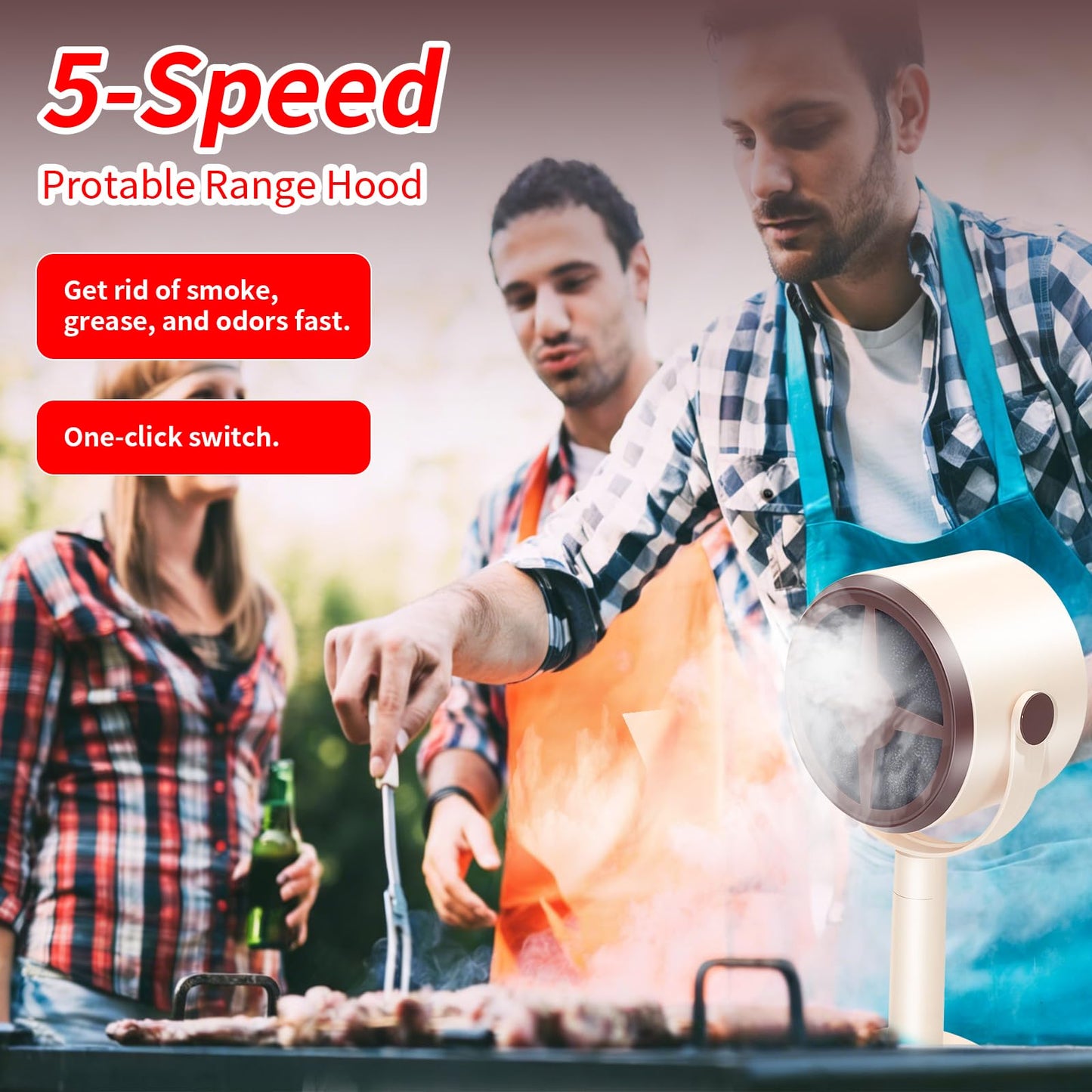 Mini Rechargeable Desktop Air Purifier with 10 Carbon Filters